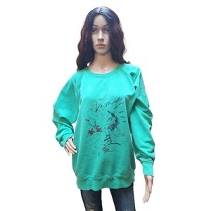 Burberry Green Oversized Sweatshirt Sz. XXL